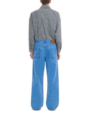 Classic Wide Leg Jeans in Cobalt