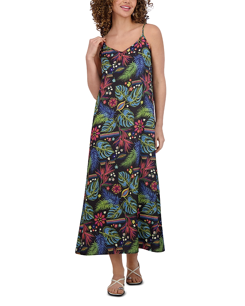 Point Satin A Line Slip Dress