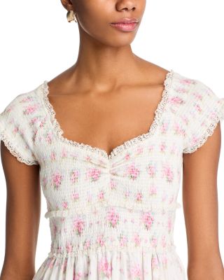 Siona Floral lace Trim Dress