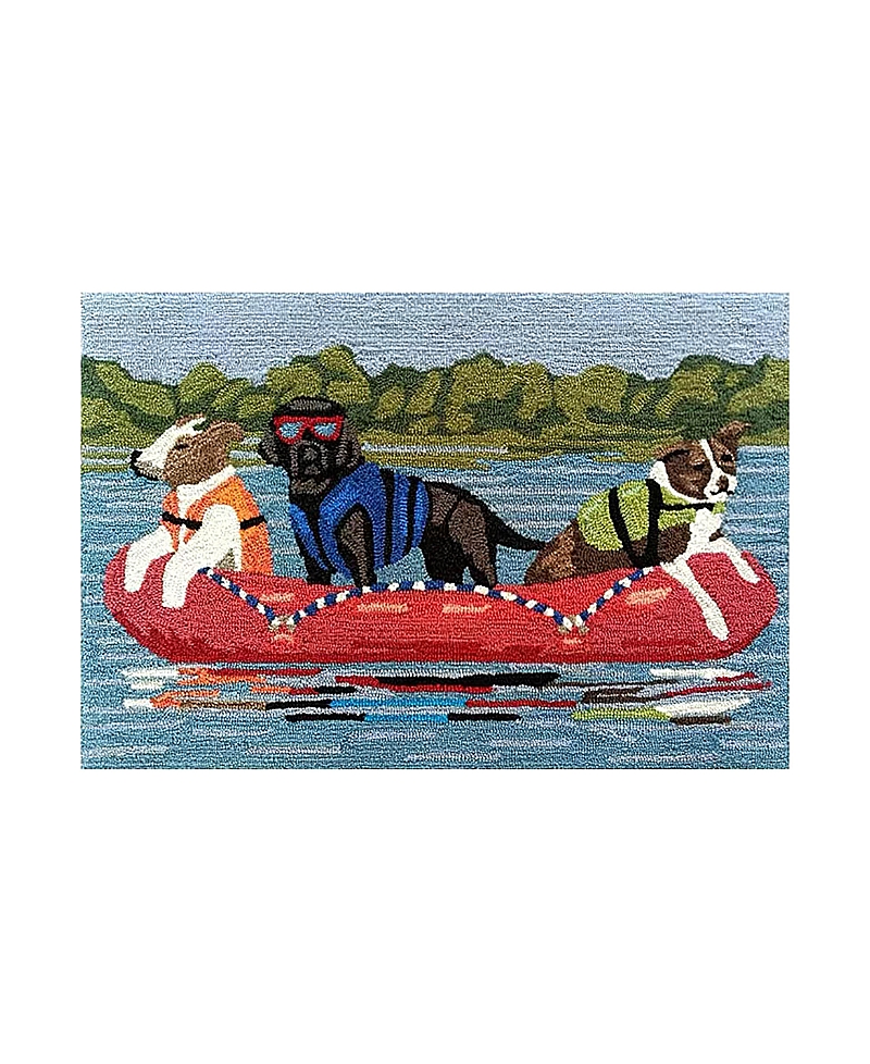 Liora Manne Frontporch Rafting Dogs Area Rug, 2' X 3' In Multi