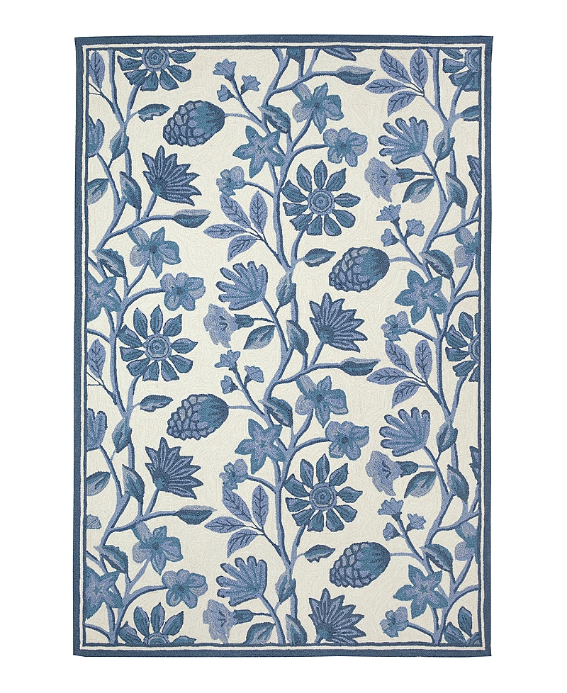 Liora Manne Capri Floral Vine Area Rug, 3'6 X 5'6 In Blue