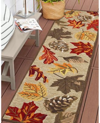 Liora Manne Ravella Falling Leaves Runner Area Rug, 2' x 8'