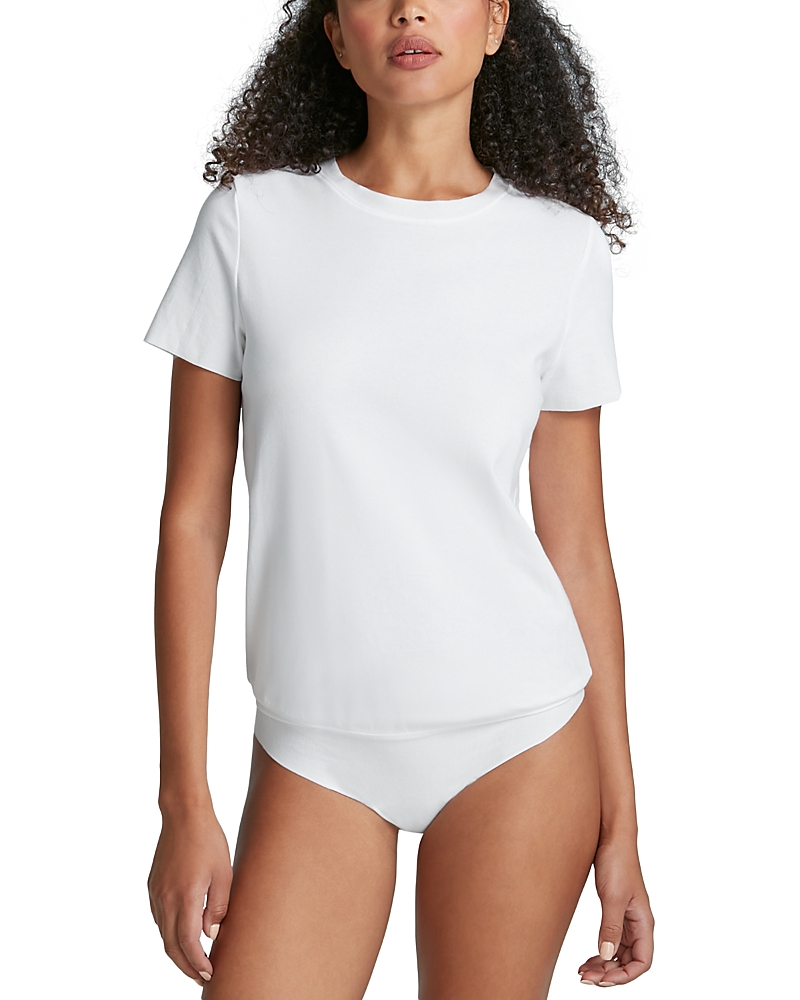 Commando Essential Stretch-cotton Jersey Bodysuit In White