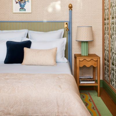 Ombre Silk & Linen Blend Jacquard Decorative Pillow, 13" x 22"