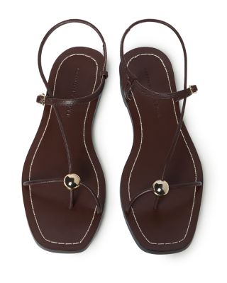 Women&#39;s Strappy Embellished Thong Sandals