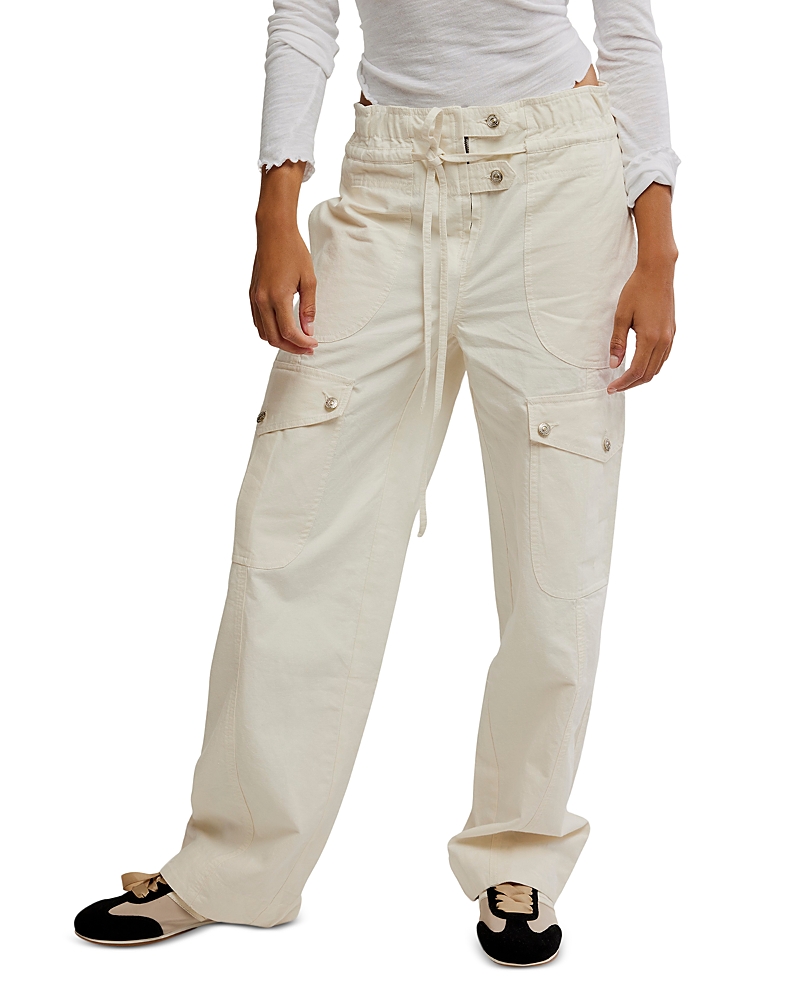 Shop Free People Park Ave Pants In Ivory
