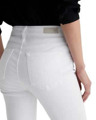 Farrah Mid Rise Boot Crop Jeans in Gallery White