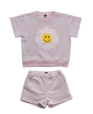 Petite Hailey - Girls' Metallic Daisy Sweatshirts Set - Baby, Little Kid, Big Kid