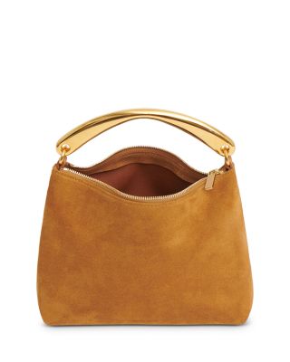 Metal Handle Suede Hera Handbag