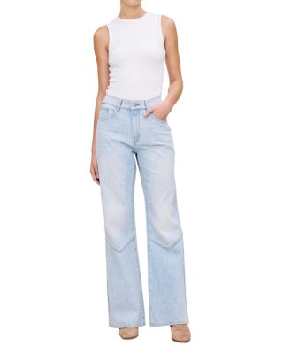 Desi High Rise Bootcut Jeans in Blue Mist