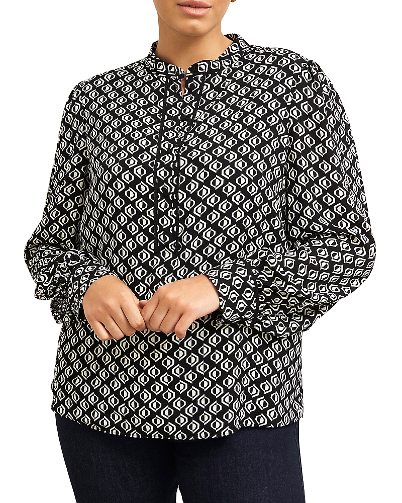 Hobbs London Alba Blouse In Black Cream
