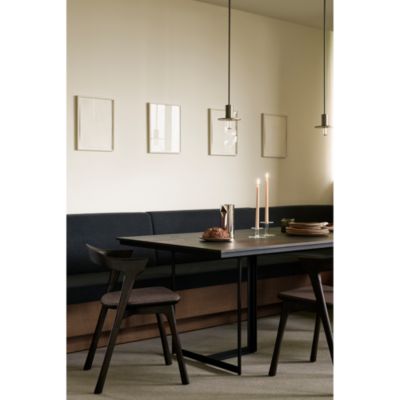 Bok Dining Chair, Oak Brown with Brown Wool