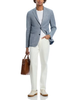 Cotton &amp; Linen Jersey Knit Slim Fit Casual Sport Coat