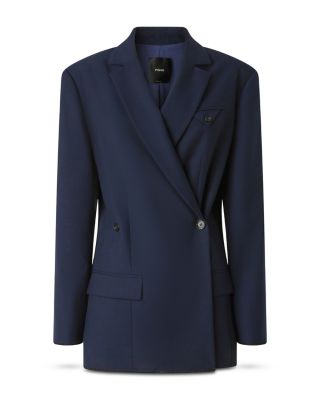 Wool Blend Double Breasted Jacket