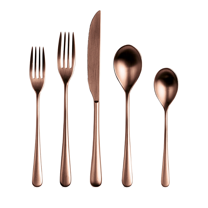 Mepra Neve Ice Bronze 5 Piece Flatware Set In Ice Bronze