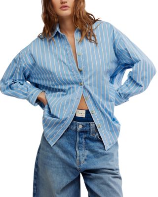 Free People - Striped Varsity Vibes Shirt