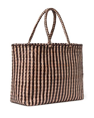 Small Woven Leather Tote