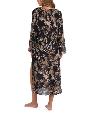 Sara Jungle Sheer Chiffon Swim Cover-Up Dress