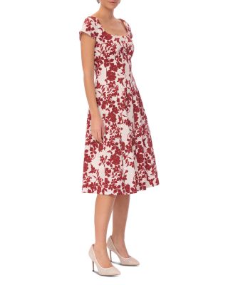 Seamed Flare Midi Dress