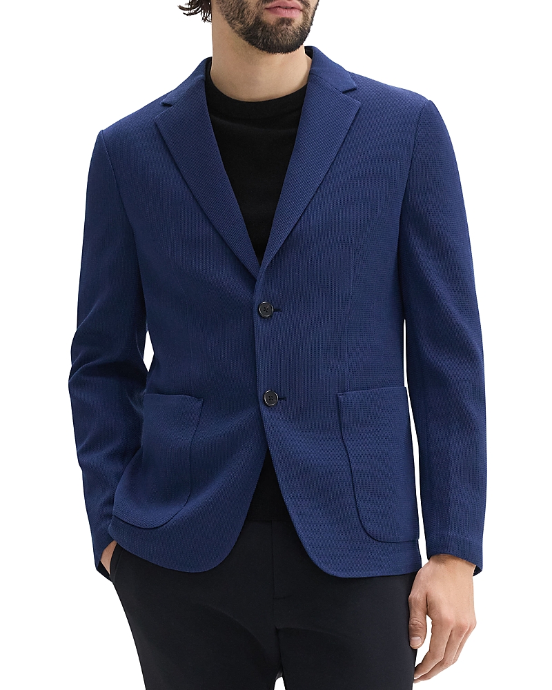 Theory Clinton Textured Wool Blend Sport Coat In Navy