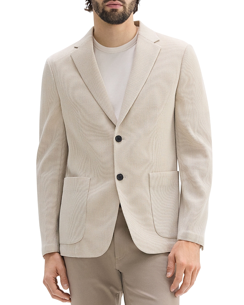 Theory Clinton Textured Jersey Slim Fit Unstructured Sport Coat In Warm Sand