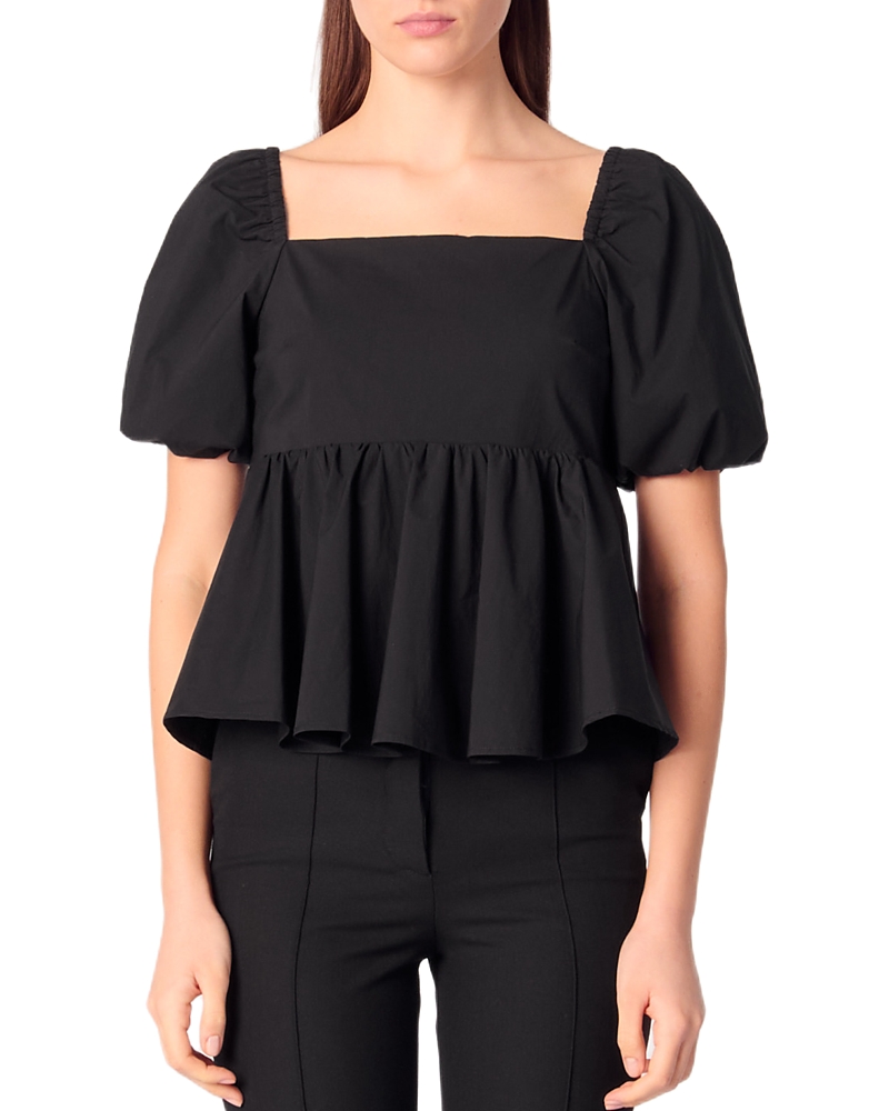 Maje Poplin Balloon Sleeve Top