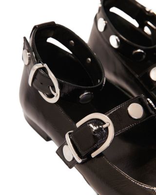 Women's Square Toe Studded Mary Jane Pumps