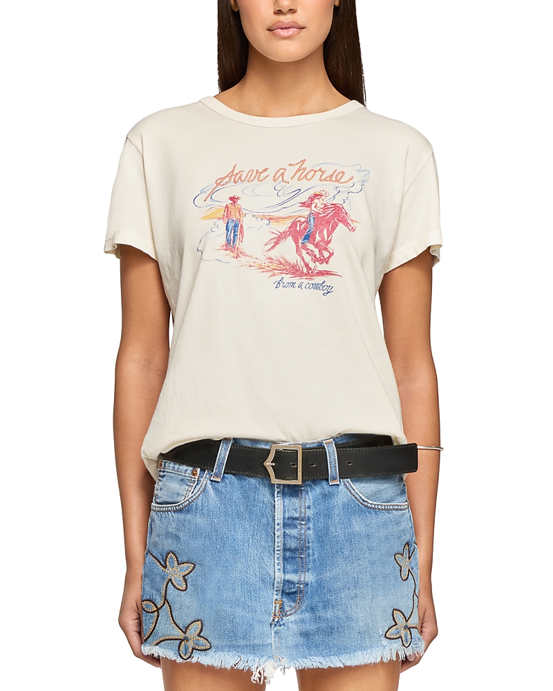 Eb Denim Save A Horse Baby T-shirt In Vintage White