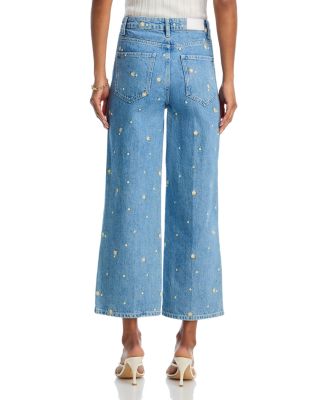 Getty High Rise Crop Jeans in Indigo Floral