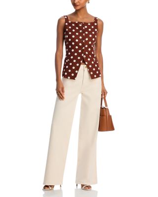 Sagit High Rise Wide Leg Jeans in Ecru