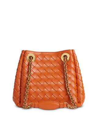 Small Parachute Intrecciato Leather Shoulder Bag