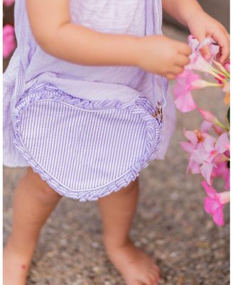 Girls' Lilly Lavender Seersucker Heart Purse - Little Kid, Big Kid