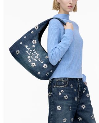 新品★マークジェイコブス スパンコール デイジー デニムサックバッグ インディゴ MARC JACOBS The Sequin Daisy Denim Sack Bag | Bloomingdale's