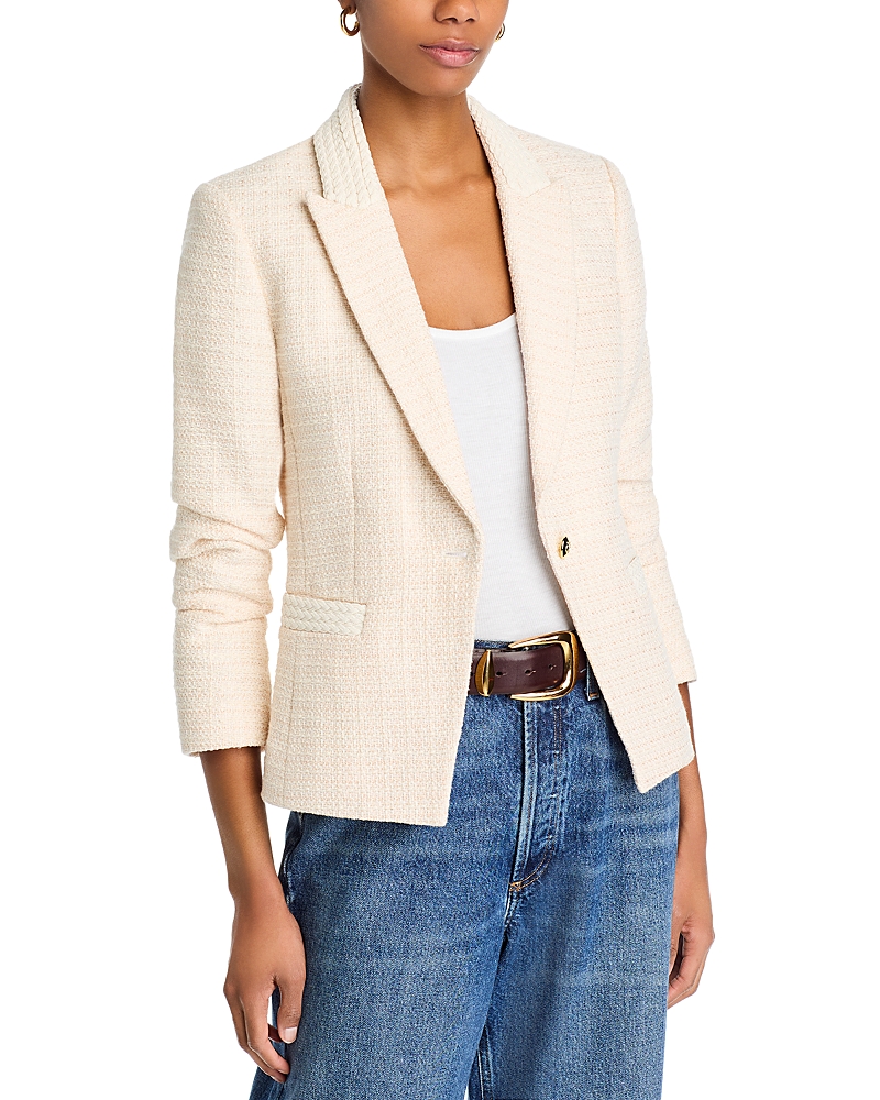 Derek Lam 10 Crosby Ralph Single-breasted Tweed Jacket In Ecru Multi
