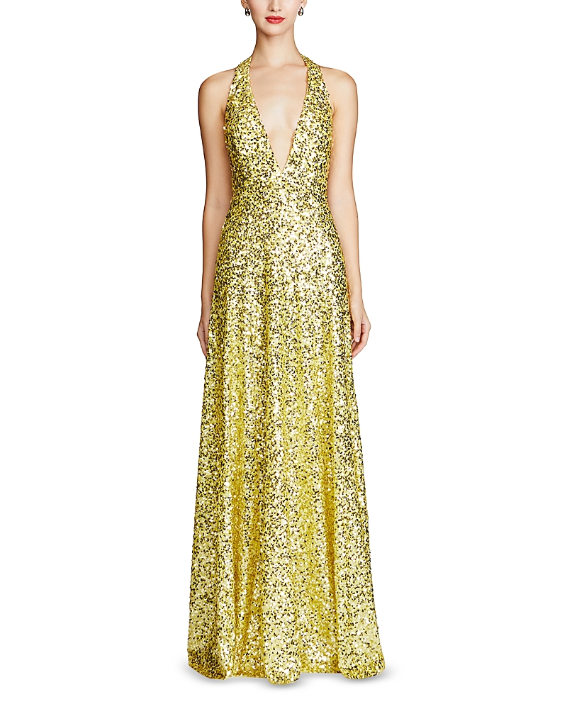 HALSTON RENATA SEQUINS GOWN
