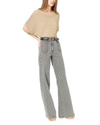 Anna Printed Jeans in Charcoal
