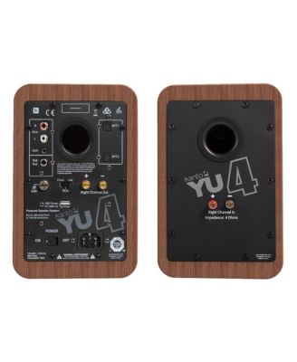 YU4 Powered Bookshelf Speakers with Built-In Bluetooth - Pair