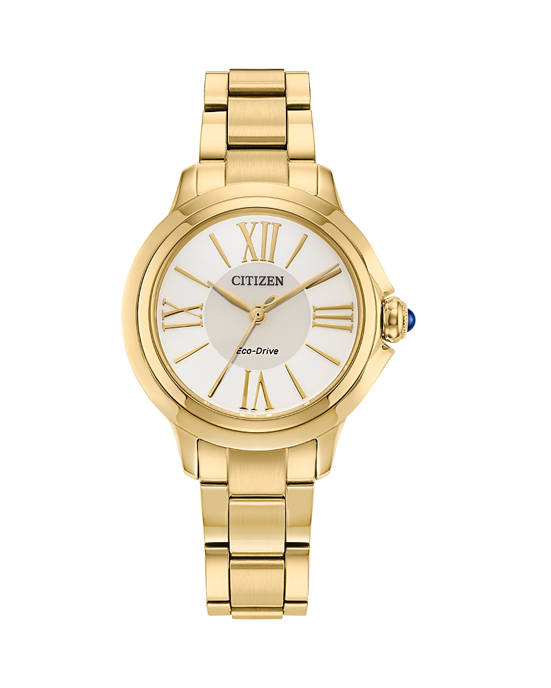 Citizen Women's Classic Ceci Gold-tone Stainless Steel Bracelet Watch 31.5mm In White/gold