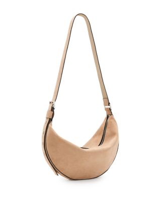 Halfmoon Suede Shoulder Bag