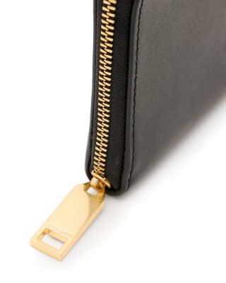 Lena Hex Leather Zip Wallet