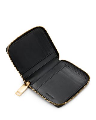 Lena Hex Leather Zip Wallet