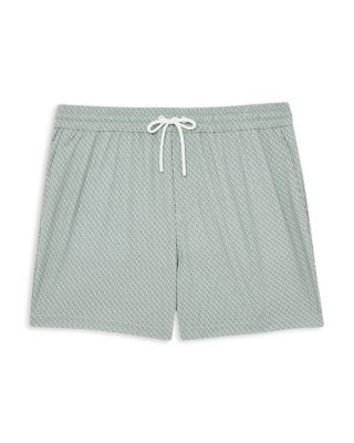 Tito Drawstring Geometric Printed Swim Trunks