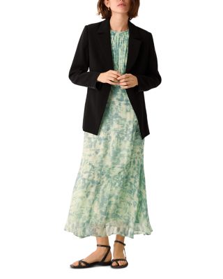 Dashes Brush Marks Midi Dress