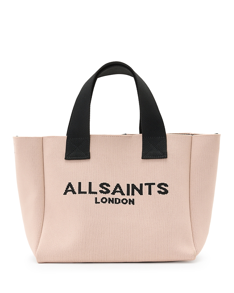 Allsaints Mini Izzy Recycled Polyester Tote In Rose Dust