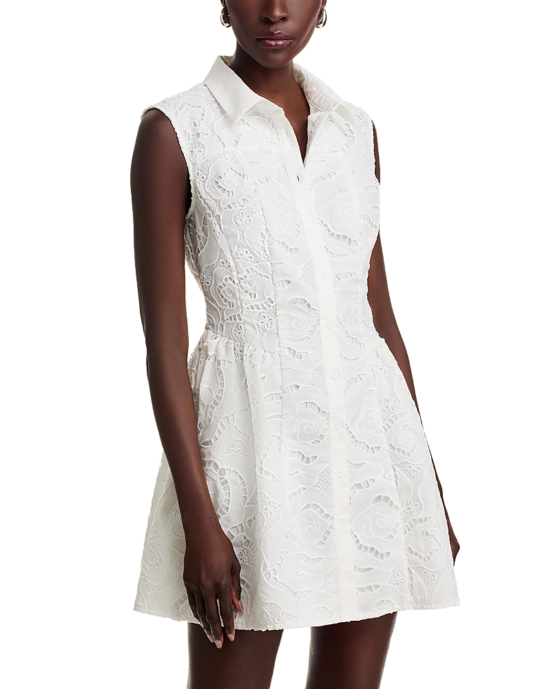 AQUA LACE MINI SHIRT DRESS - EXCLUSIVE