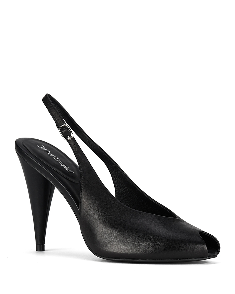 Jeffrey Campbell Snoah Slingback Peep Toe Pump In Black