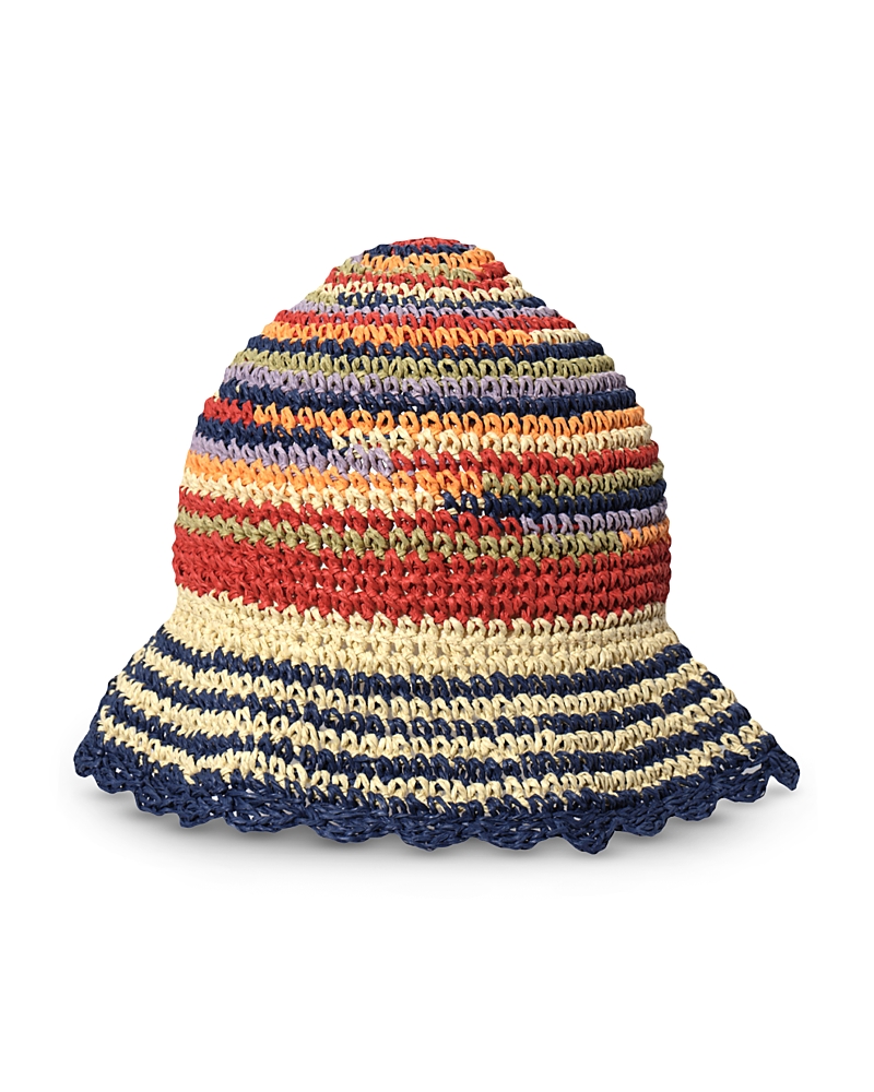 Shop Polo Ralph Lauren Multi Stripe Crocheted Bucket Hat