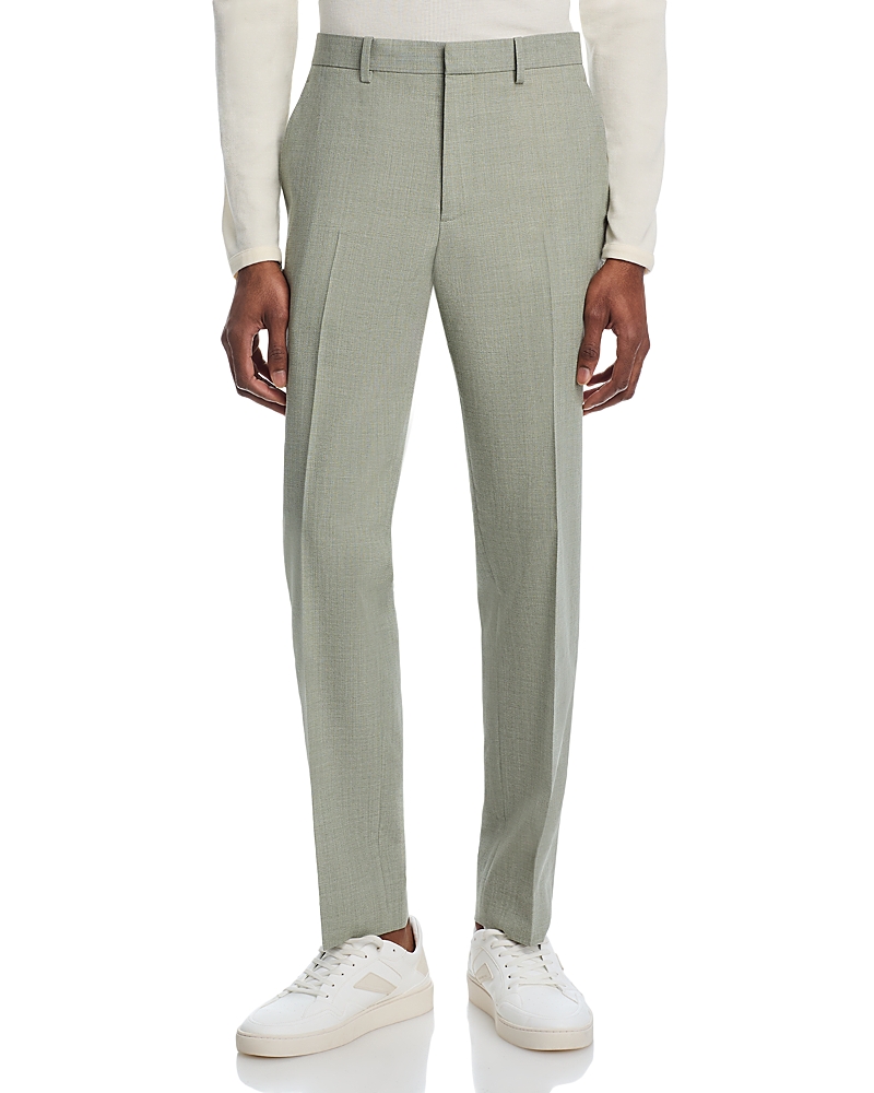 Theory Mayer Melange Solid Soft Tailoring Suit Pants In Greenstone