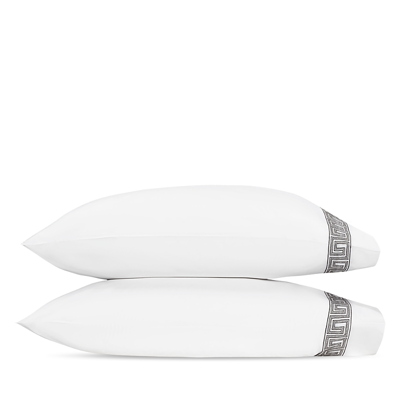 Matouk Ophelia Percale Pillowcase Pair, King In Mocha