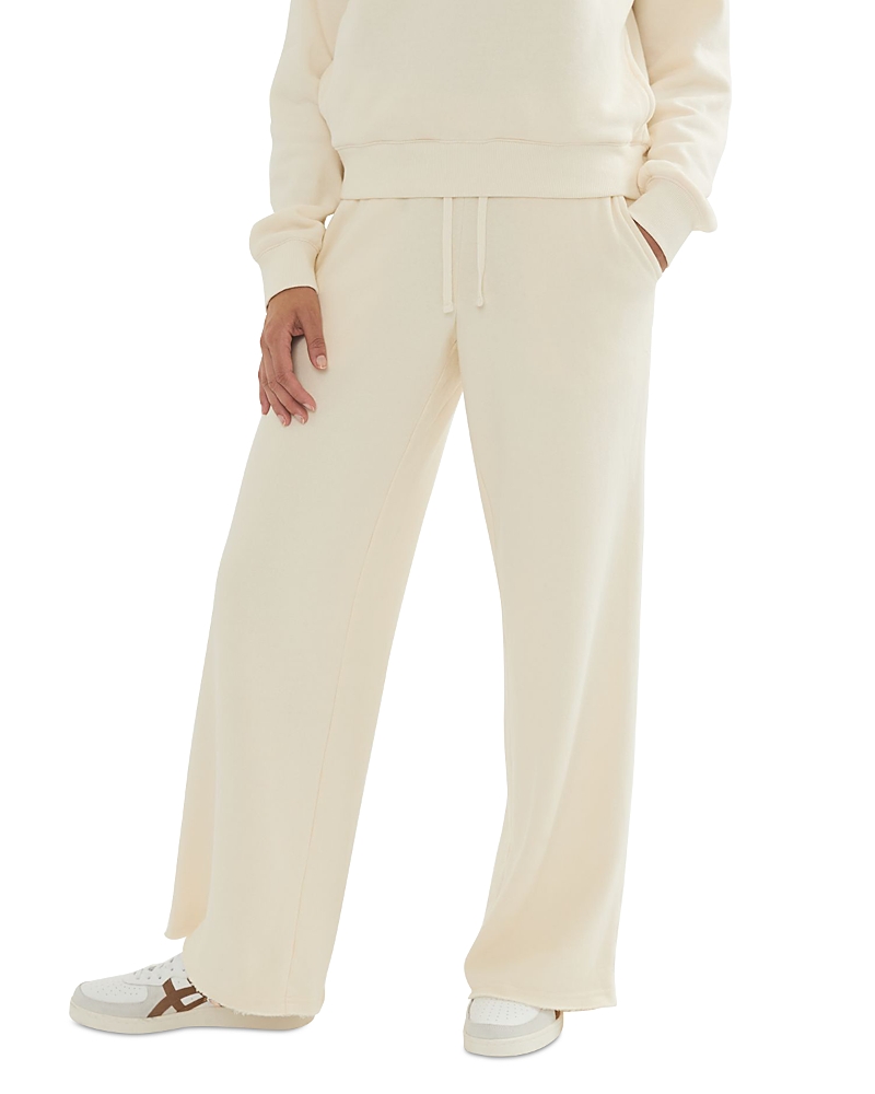 Marine Layer Anytime Wide Leg Fleece Sweatpants In Antique
